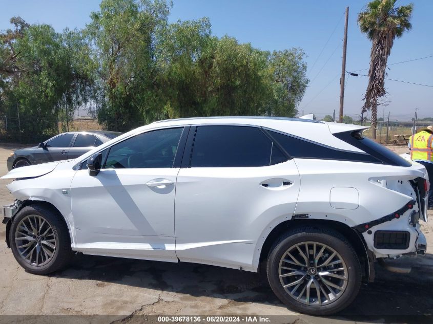 2022 Lexus Rx 350 F Sport Handling VIN: 2T2YZMDA0NC324190 Lot: 39678136