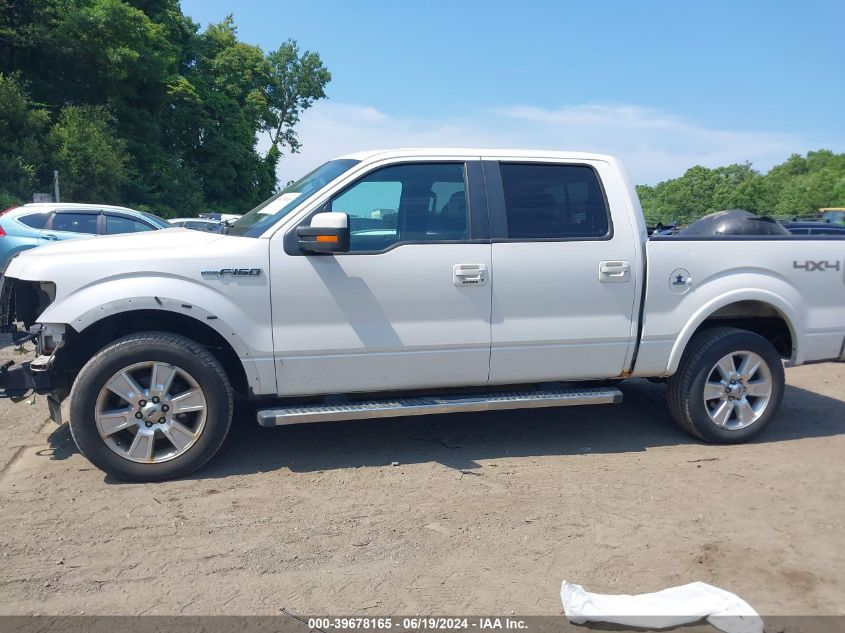 2012 Ford F-150 Lariat VIN: 1FTFW1EF6CFA07936 Lot: 39678165