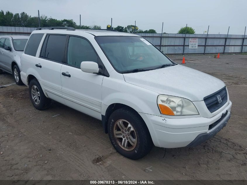 2005 Honda Pilot Ex-L VIN: 5FNYF18565B015280 Lot: 39678313