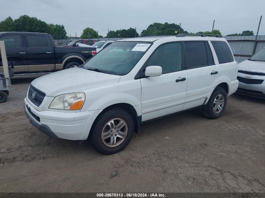 2005 Honda Pilot Ex-L VIN: 5FNYF18565B015280 Lot: 39678313