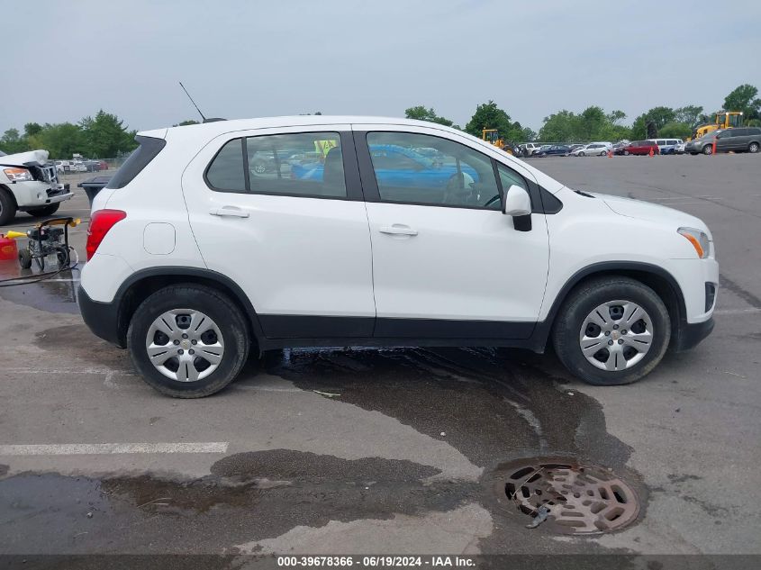 2016 Chevrolet Trax 1Ls VIN: KL7CJKSBXGB608351 Lot: 39678366