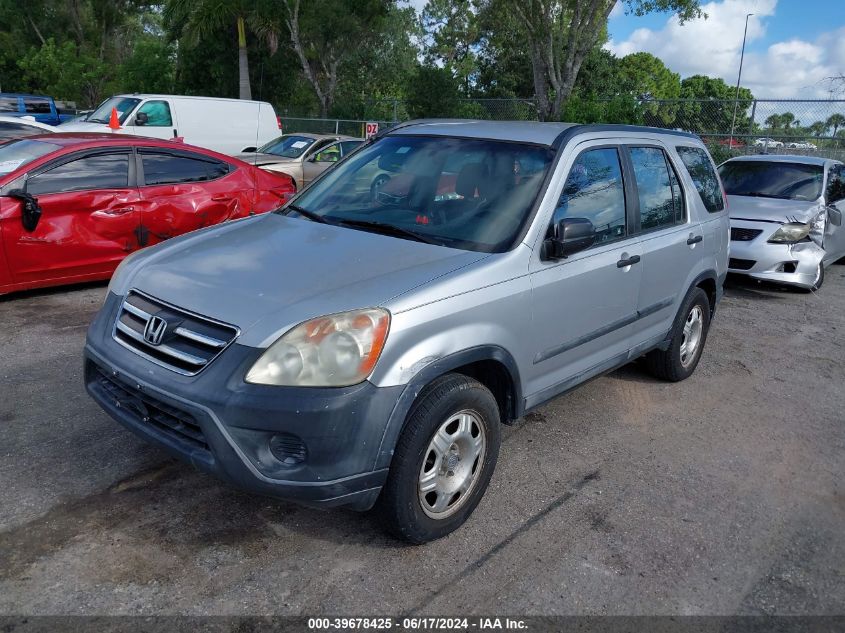 2006 Honda Cr-V Lx VIN: SHSRD68596U400835 Lot: 39678425