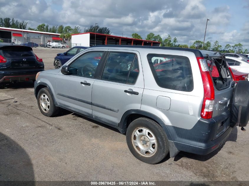 2006 Honda Cr-V Lx VIN: SHSRD68596U400835 Lot: 39678425