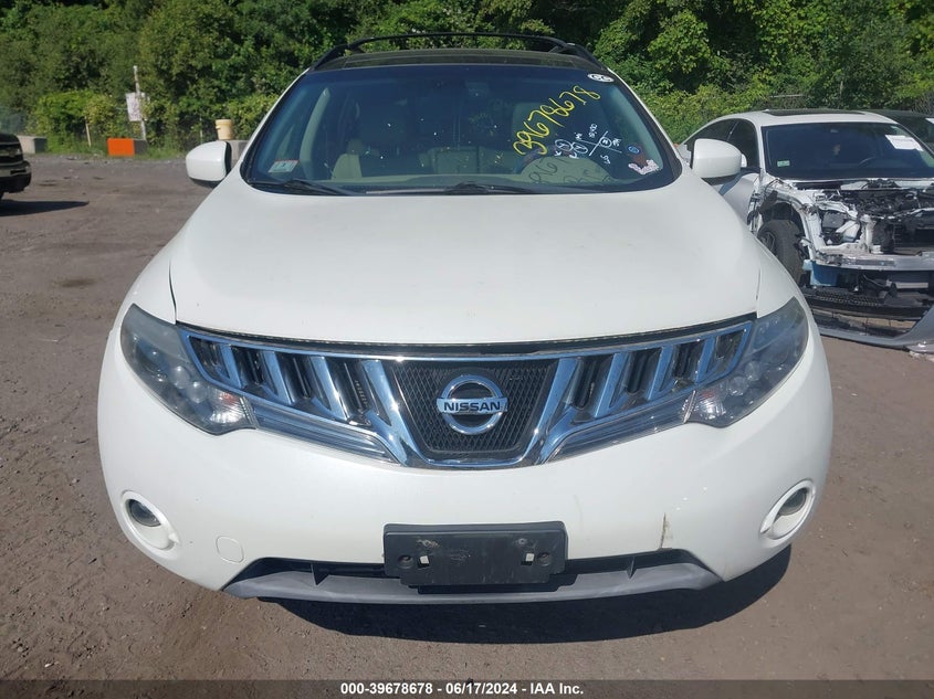 2010 Nissan Murano Sl VIN: JN8AZ1MW8AW133140 Lot: 39678678