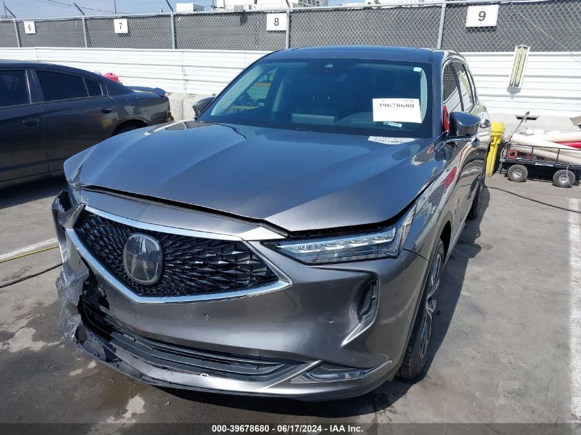 2022 Acura Mdx Technology Package VIN: 5J8YD9H43NL005316 Lot: 39678680