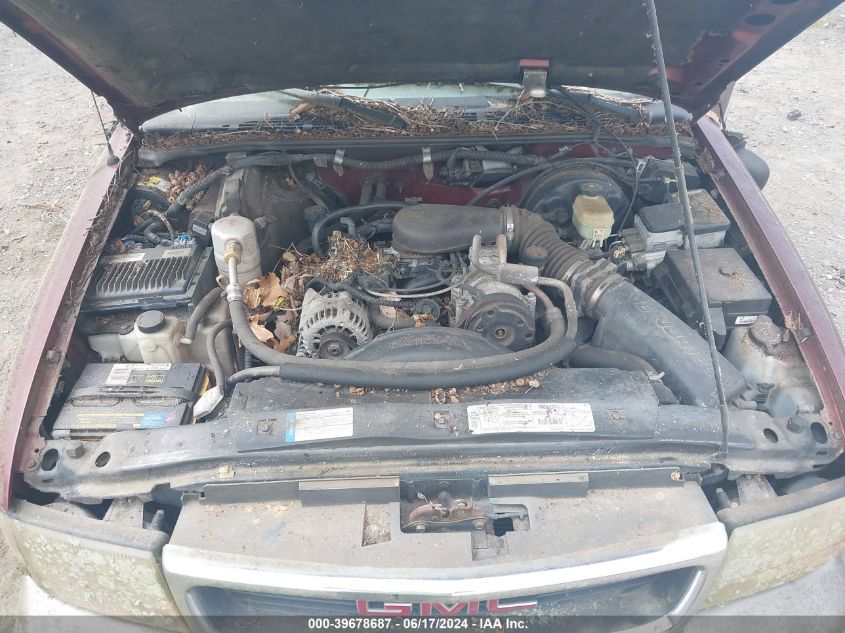 1998 GMC Jimmy Slt VIN: 1GKCS13WXW2521838 Lot: 39678687