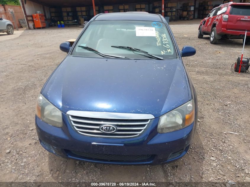 2009 Kia Spectra Ex VIN: KNAFE221795633086 Lot: 39678728