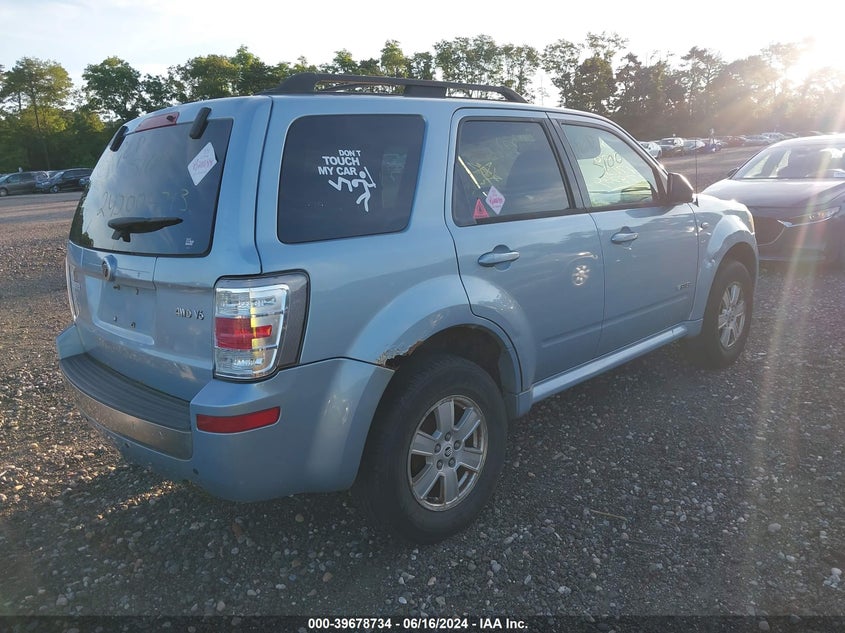 2008 Mercury Mariner V6 VIN: 4M2CU91118KJ15827 Lot: 39678734