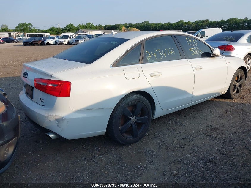 2012 Audi A6 3.0 Premium VIN: WAUGGAFC7CN126149 Lot: 39678793