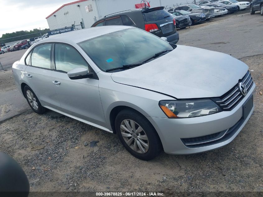 2012 Volkswagen Passat 2.5L S VIN: 1VWAH7A34CC108636 Lot: 39678825