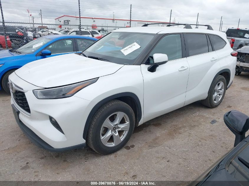 2023 Toyota Highlander L/Le/Xle/Limited/Platinum VIN: 5TDKDRAH8PS501389 Lot: 39678876