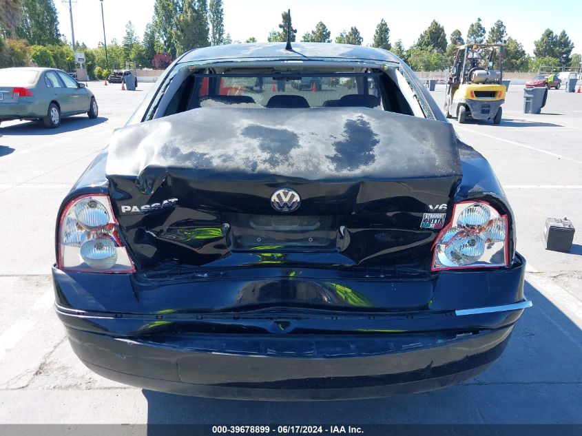 2001 Volkswagen Passat Gls V6 VIN: WVWPH63B71P088416 Lot: 39678899
