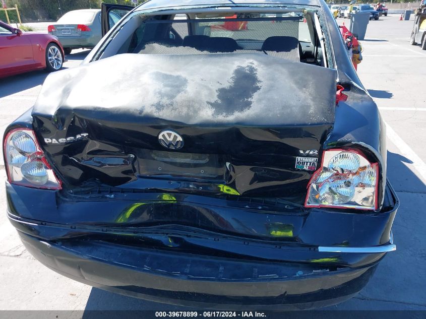 2001 Volkswagen Passat Gls V6 VIN: WVWPH63B71P088416 Lot: 39678899