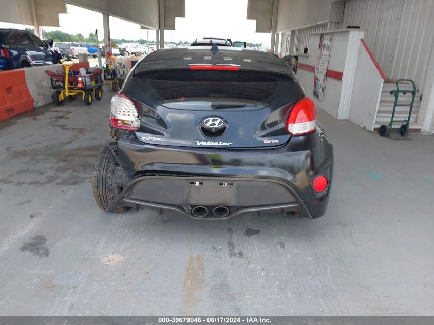2014 Hyundai Veloster Turbo W/Blue VIN: KMHTC6AE7EU183166 Lot: 39679046