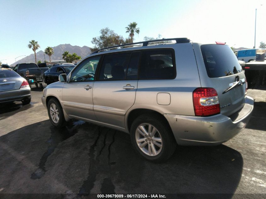 2006 Toyota Highlander Hybrid V6 VIN: JTEDW21A360011288 Lot: 39679089