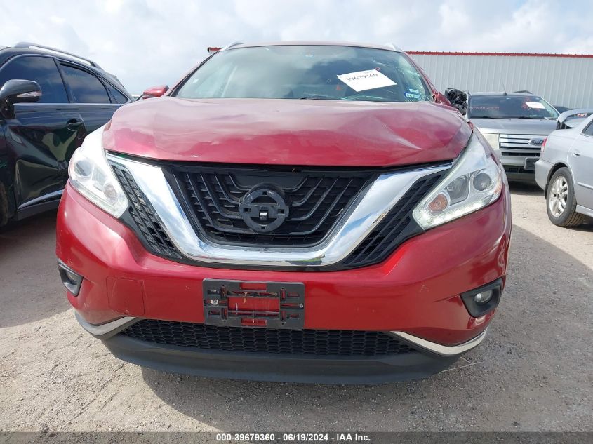 2017 Nissan Murano S/Sl/Sv/Platinum VIN: 5N1AZ2MG3HN168724 Lot: 39679360