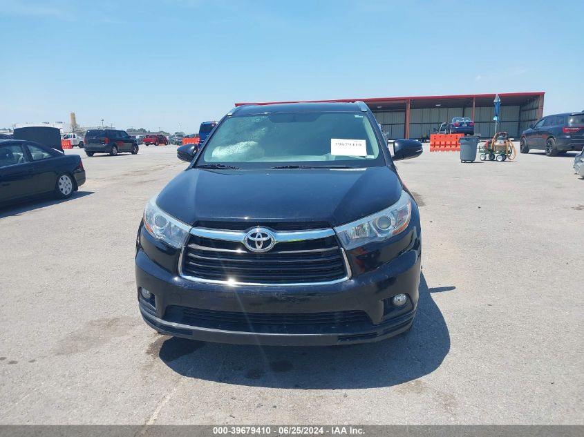 2015 Toyota Highlander Xle V6 VIN: 5TDJKRFH6FS167596 Lot: 39679410