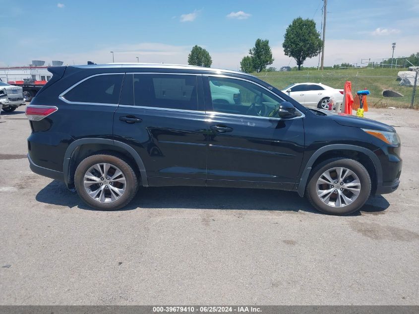 2015 Toyota Highlander Xle V6 VIN: 5TDJKRFH6FS167596 Lot: 39679410