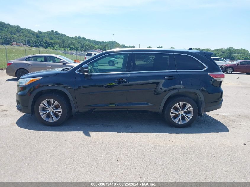 2015 Toyota Highlander Xle V6 VIN: 5TDJKRFH6FS167596 Lot: 39679410