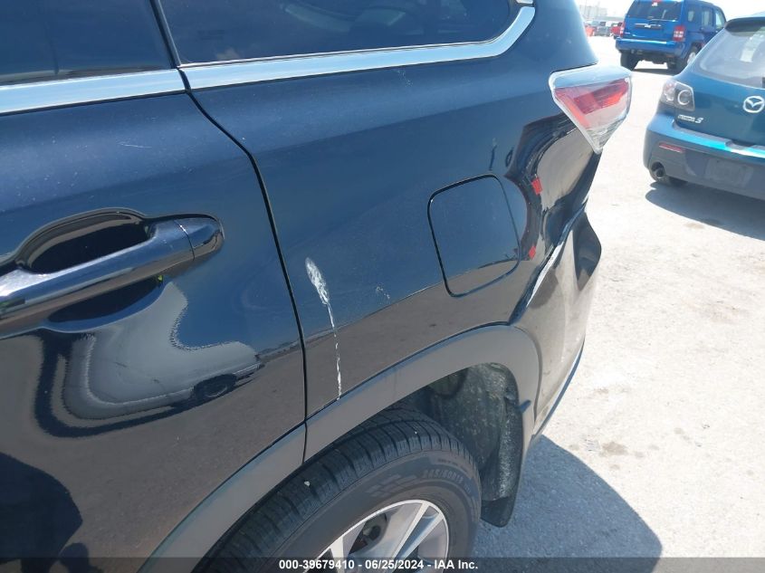 2015 Toyota Highlander Xle V6 VIN: 5TDJKRFH6FS167596 Lot: 39679410