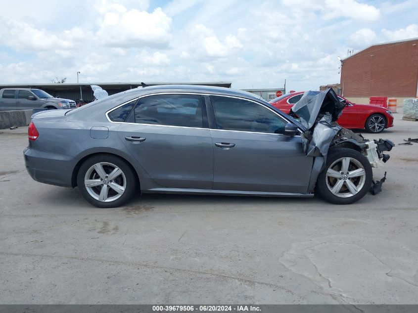 2013 Volkswagen Passat 2.5L Se VIN: 1VWBH7A31DC019886 Lot: 39679506