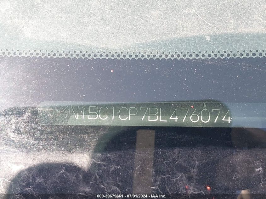 2011 Nissan Versa 1.8S VIN: 3N1BC1CP7BL476074 Lot: 42069255