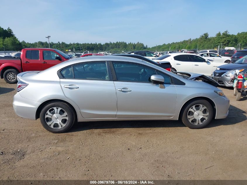 2014 Honda Civic Hybrid VIN: 19XFB4F33EE000280 Lot: 39679706