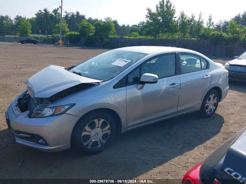 2014 Honda Civic Hybrid VIN: 19XFB4F33EE000280 Lot: 39679706