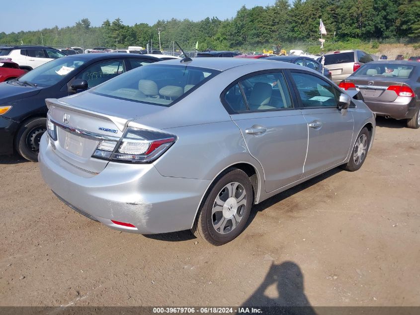 2014 Honda Civic Hybrid VIN: 19XFB4F33EE000280 Lot: 39679706