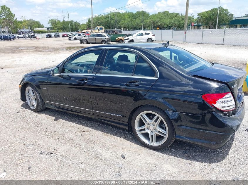 2012 Mercedes-Benz C 250 Luxury/Sport VIN: WDDGF4HB2CA613655 Lot: 39679798