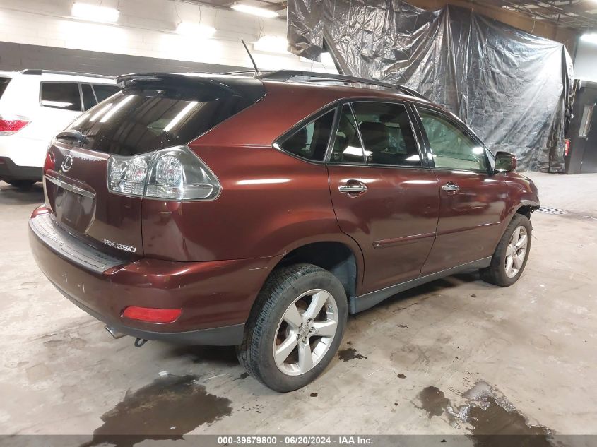 2008 Lexus Rx 350 VIN: JTJHK31U882850942 Lot: 39679800