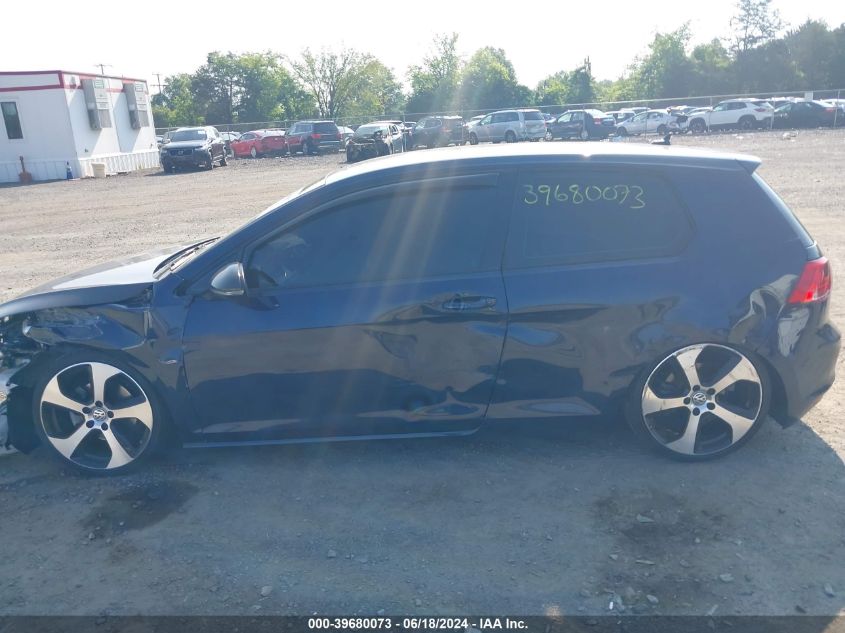 2015 Volkswagen Golf Tsi S 2-Door VIN: 3VW917AU6FM069163 Lot: 39680073