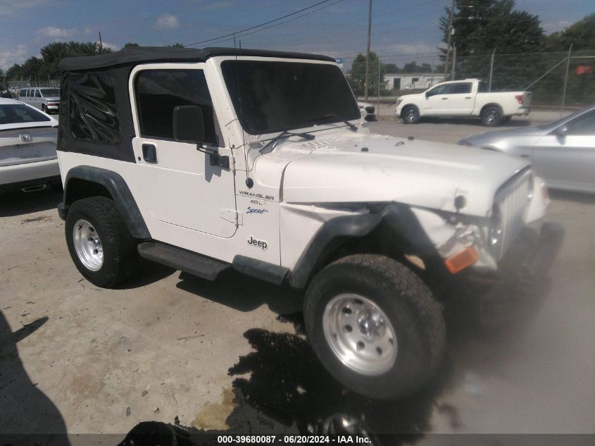 1997 Jeep` Wrangler S VIN: 1J4FY19S0VP448499 Lot: 39680087