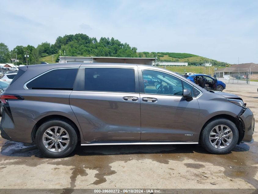 2021 Toyota Sienna Le VIN: 5TDKRKEC7MS020052 Lot: 39680272