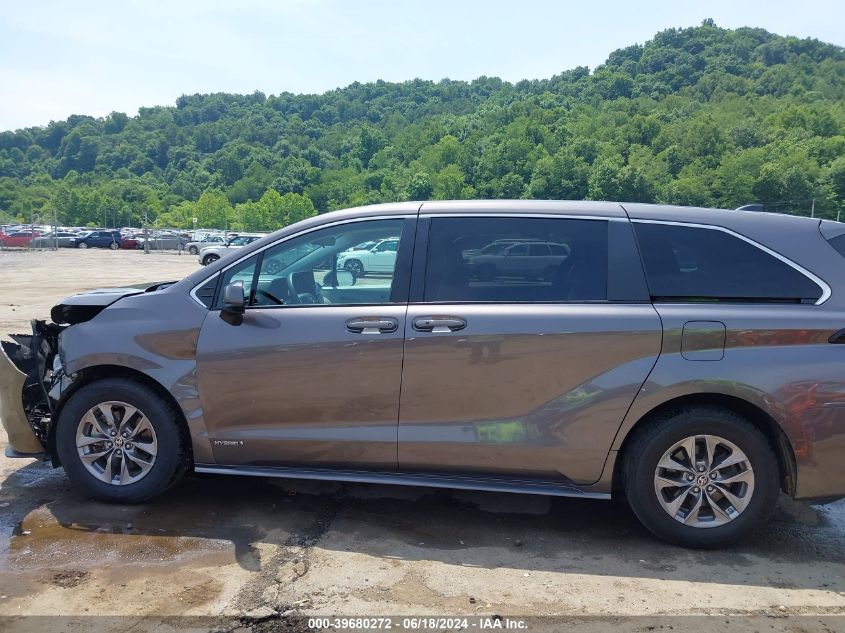 2021 Toyota Sienna Le VIN: 5TDKRKEC7MS020052 Lot: 39680272