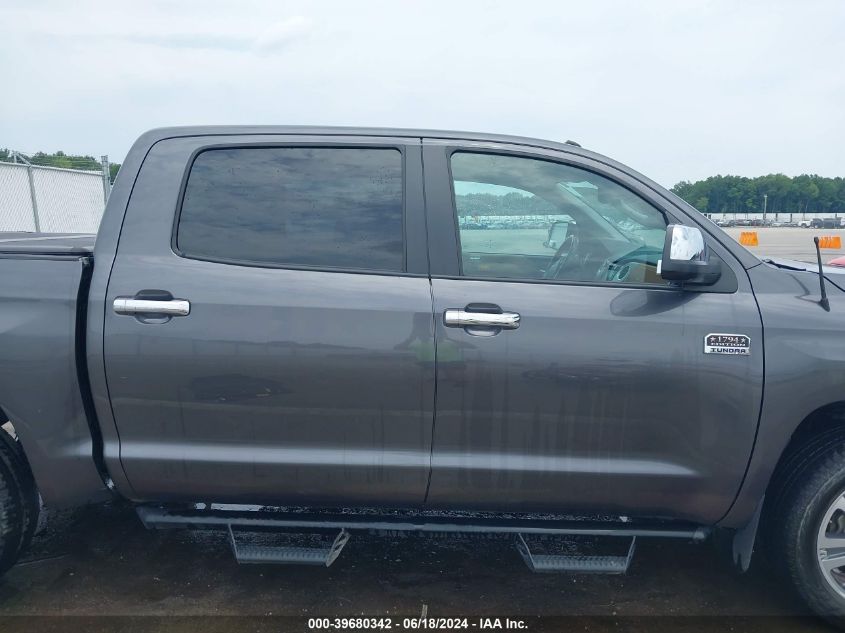 2019 Toyota Tundra 1794 5.7L V8 VIN: 5TFAY5F13KX805821 Lot: 39680342