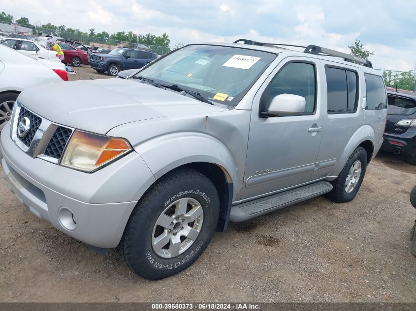 2005 Nissan Pathfinder Se Off-Road VIN: 5N1AR18W55C783892 Lot: 39680373