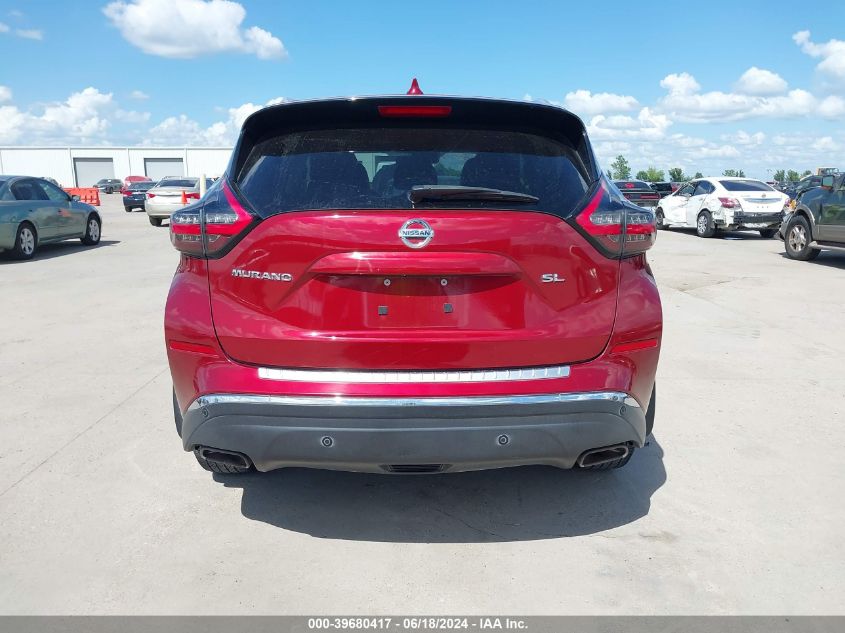 2019 Nissan Murano Sl VIN: 5N1AZ2MJ1KN166571 Lot: 39680417