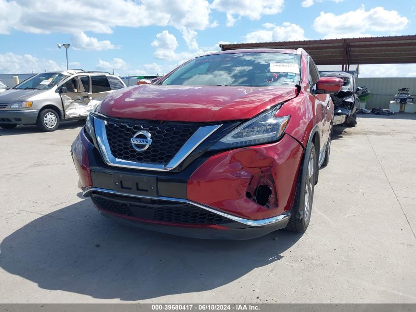 2019 Nissan Murano Sl VIN: 5N1AZ2MJ1KN166571 Lot: 39680417