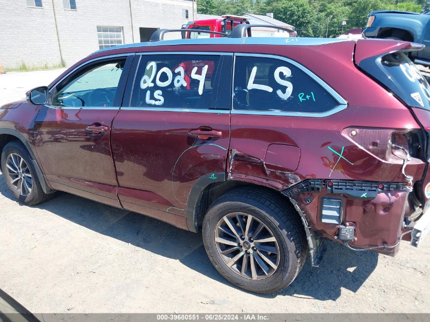 2017 Toyota Highlander Xle VIN: 5TDJZRFH1HS432214 Lot: 39680551