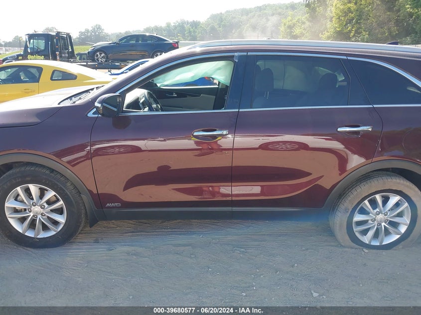2018 Kia Sorento 2.4L Lx VIN: 5XYPGDA33JG419157 Lot: 39680577