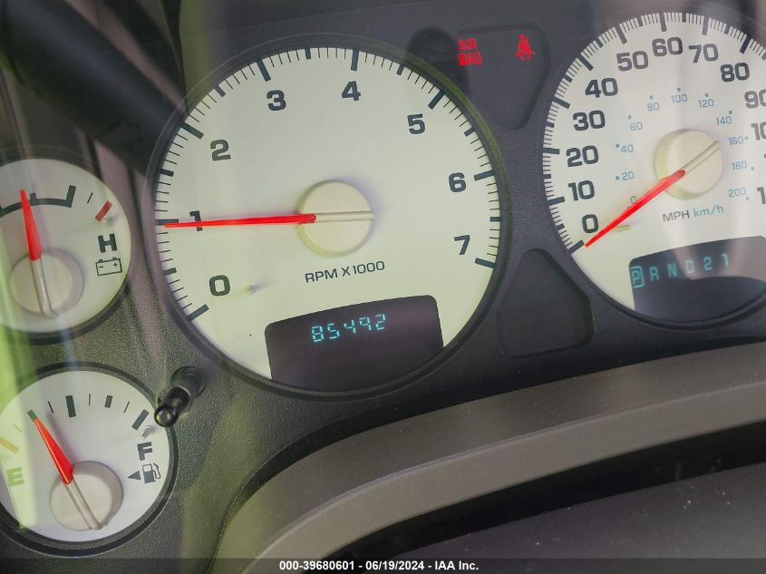 2004 Dodge Ram 1500 Slt/Laramie VIN: 1D7HA18N54S589262 Lot: 39680601