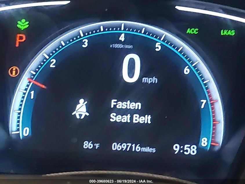 2020 Honda Civic Lx VIN: 2HGFC2F6XLH562871 Lot: 39680623