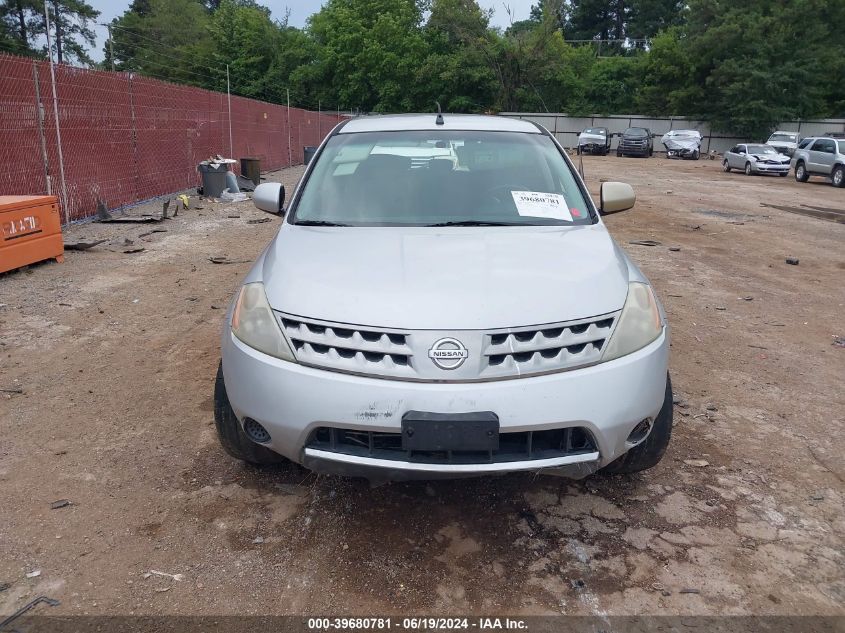 2006 Nissan Murano Sl/Se/S VIN: JN8AZ08W16W514629 Lot: 39680781