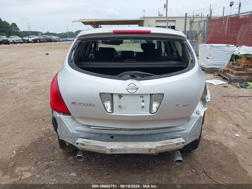 2006 Nissan Murano Sl/Se/S VIN: JN8AZ08W16W514629 Lot: 39680781