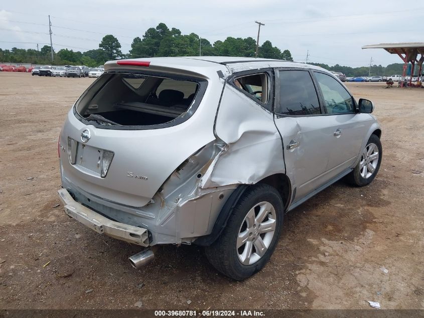 JN8AZ08W76W524629 2006 Nissan Murano Sl