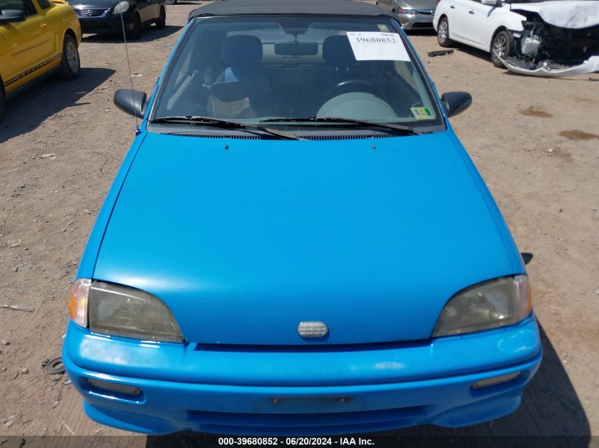 1992 Geo Metro Lsi Sprint Cl VIN: JG1MR336XNK210148 Lot: 39680852