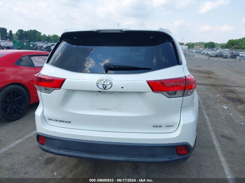 2018 Toyota Highlander Xle VIN: 5TDJZRFH3JS544471 Lot: 39680933