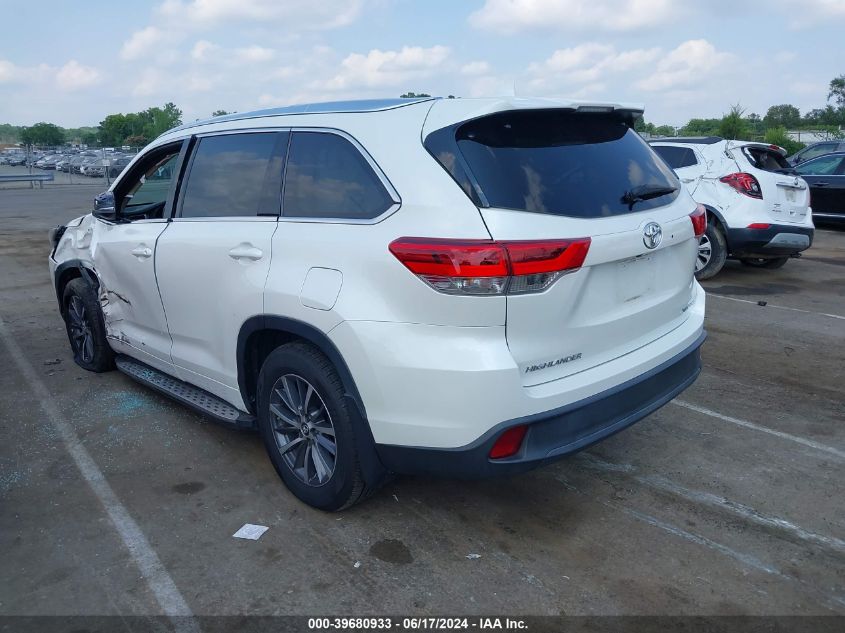 2018 Toyota Highlander Xle VIN: 5TDJZRFH3JS544471 Lot: 39680933