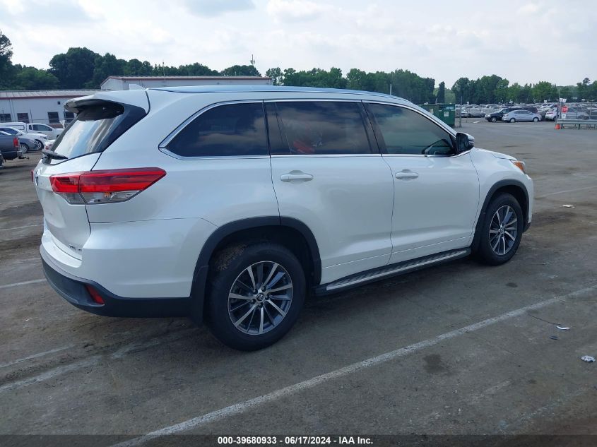 2018 Toyota Highlander Xle VIN: 5TDJZRFH3JS544471 Lot: 39680933